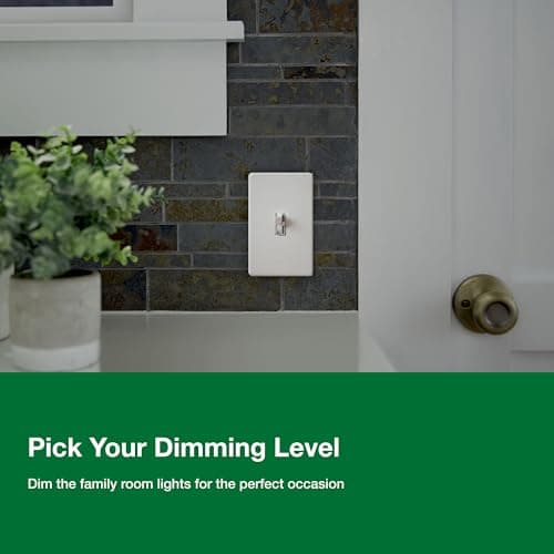 Lutron Ariadni/Toggler LED+ Dimmer Light Switch for Dimmable LED, Halogen and Incandescent Dimmer Switch, 150W, Single-Pole/3-Way, AYCL-153P-WH, White 6