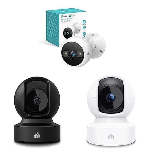 Kasa Indoor and Outdoor Security Cameras - Pan/Tilt 1080p HD with Night Vision and Motion Detection