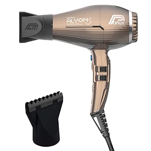 Parlux Alyon Bronze Hair Dyer + M Hair Designs Hot Blow Attachment (Bundle) – Lightweight, Fast-Drying, Ionic Blow Dryer for Frizz-Free, Salon-Quality Styling