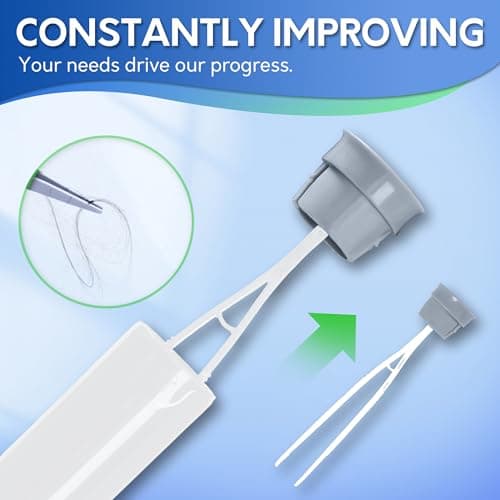 BOOMJOY Toilet Brush and Holder Set, Silicone Toilet Bowl Cleaner Brush, Bathroom Cleaning Bowl Kit with Tweezers, Bathroom Accessories with Aluminum Handle - White 5