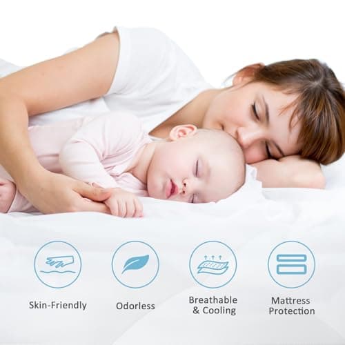 King Size Dual Layer 4 Inch Memory Foam Mattress Topper, 2 Inch Gel Memory Foam, 2 Inch Cooling Pillow Top Mattress Topper Cover, Soft Fluffy & Pressure Relief & Medium Support 6