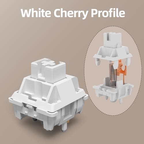 KEYCOOL 75% Wireless Gaming Keyboard RGB Triple Mode Hot Swappable Mechanical Keyboard PBT Keys Gasket Creamy Custom Keyboard Quiet White Switch for Win/MAC 7