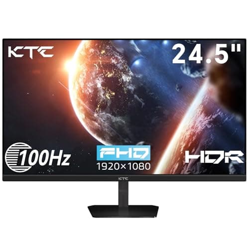 KTC 24.5 Inch FHD 100Hz IPS Computer Monitor, 1080P Eye Care PC Gaming Monitor, Adaptive-Sync, Low Blue Light, HDR, VESA Mount with HDMI VGA for Home Office, H25B7