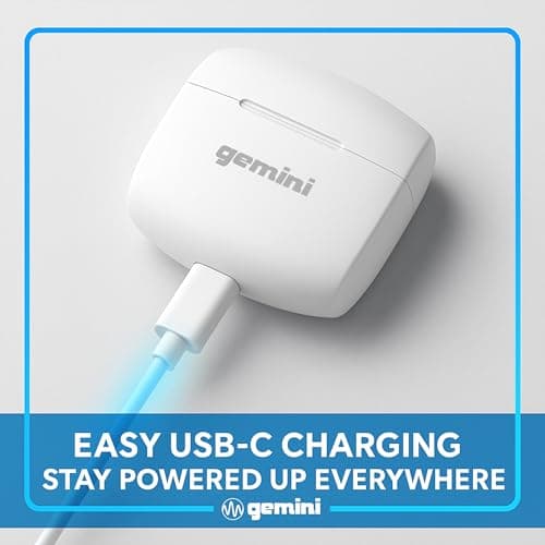 Gemini True Wireless Earbuds Bluetooth 5.4 with 13mm Drivers, Touch Control, All-Day Comfort Fit, Fast Pairing – GEBX-100 8