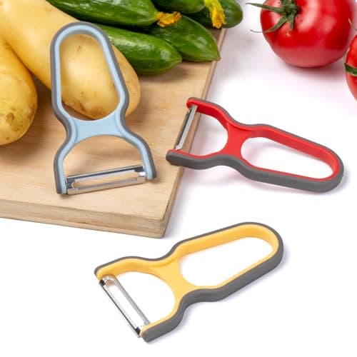 4-Piece Peeler Set with Straight, Serrated, and Julienne Peelers for Fruits, Vegetables, and Shredding，304 Stainless Steel 8