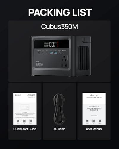 2026 Portable Power Station 230.4Wh LiFePO4 Battery, 350W Power Bank with AC Outlet 110V/ 700W Surge, Solar Generator Fast Charging for Hurricane Emergency, Laptop, Camping, RV, Off-Grid Living 8