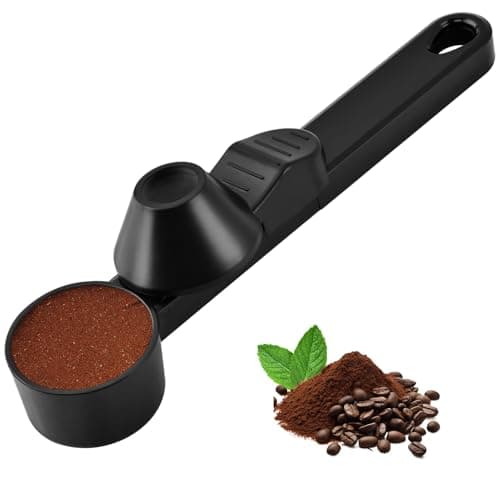 Coffee Scoop & Funnel for K-Cups Reusable, Coffee Spoon with Slide Scoop Measuring Scoo p with Funnel for Filling Water Bottles for Ground Coffe e Protein Powder without Spilling