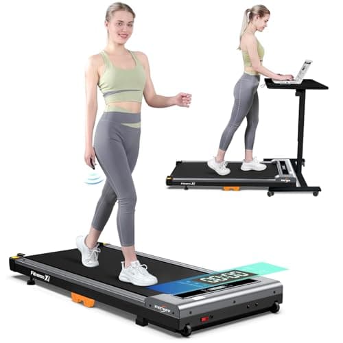 Walking Pad Treadmill, Under Desk Treadmill for Home and Office, Electric Portable Walking Pad with LED Display Remote Control, 2.5 HP 300 lbs Capacity (Gray-Classic)