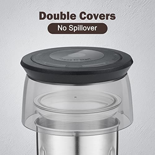 Mecity Electric Coffee Grinder Fast Grinder with 6 Stainless Steel Blades for Beans, Condiment, Pepper and Salt, Espresso Ground Coffee Grinder, Removable Bowl, Easy to Clean, 200W 6