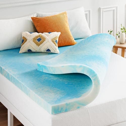 Best Price Mattress 3 Inch Swirl Gel AeroBreeze Cooling Air Flow Memory Foam Mattress Topper, Dorm Essentials, Full