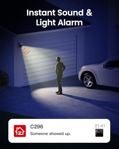 ZOSI 3K WiFi 6 Home Security Camera,2.4GHz WiFi Indoor Outdoor, 5MP Pan/Tilt Plug-in Camera,Human/Vehicle/Pet Detection,Color Night Vision,2 Way Audio, Spotlight Siren,Memory Card & Cloud Storage 6
