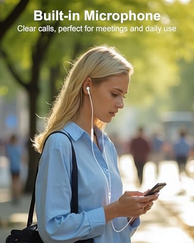 iPhone 17e 17 16 USB C Wired Headphones with Microphone, Noise Cancelling Earbuds USBC for iPhone 16e Pro Max 15 Plus, Samsung Galaxy Bud Ultra Apple Wired Ear Buds in-Ear Type C Plug Earphones Mic 7