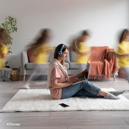 iJoy Disney Lilo & Stitch Expressions Bluetooth Over-Ear Headphones, Wireless Foldable Headset with Built-in Microphone - Stitch Expressions Design, for Adults and Kids 7