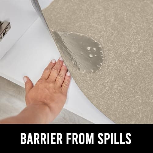 GORILLA GRIP LeakGuard Non-Adhesive Under Sink Mat for Kitchen Cabinet, Waterproof Quick Dry Shelf Liner, Durable Absorbent Felt Mats for Bathroom Sinks, Cabinets, Dresser, Easy to Trim, 24x30 Beige 8