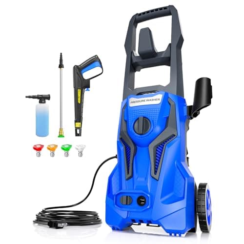 4800PSImax 3.2GPM Pressure Washer Powered - Electric Power Washer for Cars Washing with 25FT Pressure Hose, Blue