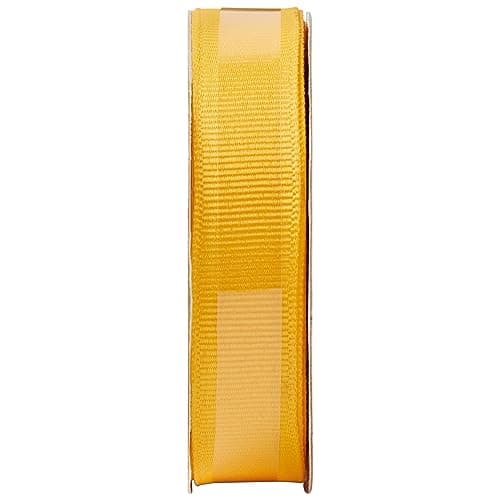 Offray Grosgrain Craft and Decorative Ribbon, 5/8" Wide, 21-Foot Spool, Yellow Gold (146628) 5