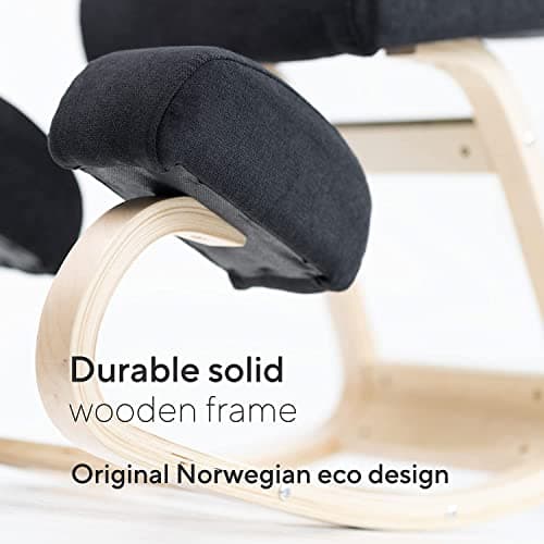 Luxton Home Ergonomic Kneeling Chair with Extra Padding - Posture Support Comfortable Desk Chair - Angled Rocking Stool & Balancing Seat - Natural Relief for Neck or Back Pain (with Extra Padding) 8