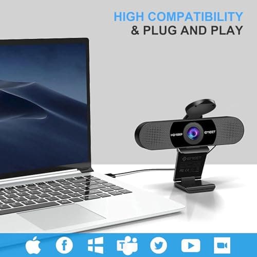EMEET 1080P Webcam with Microphone, C960 Web Camera, 2 Mics Streaming Webcam, 90°FOV Computer Camera, Plug and Play USB Web Cam for Online Calling/Conferencing, Zoom/Teams/Facetime/YouTube, Laptop/PC 7