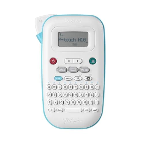 Brother P-Touch PT-N10 Personal Handheld Label Maker, Portable and Prints, P-Touch Btag ~½” (12mm) Wide Color Personalized Label Tapes,