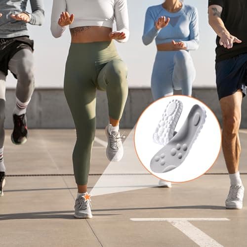 4D Insoles - 4D Cloud Technology Insole - Super Soft, Ultra Comfort Insoles, Plantar Fasciitis Insoles, 4D Sports Shoes Insoles, Acupoint Massage Insole for Foot & Joint Support (Black, 11-12) 7