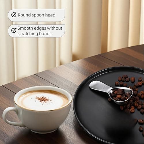 1 Tbsp(15ml) Coffee Scoop,Stainless Steel Measuring Spoons for Coffee,Protein Powder,Sugar,Easy Read Laser Engraved Mark,Short Handle Fits in Container,Rust-Resistant,Drop-Resistant (1T 15ml) 8