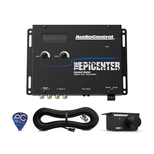 AudioControl The EPICENTER Concert Series Digital Bass Restoration Processor, Car Audio Bass Booster Enhancer with Included Dash Mount Wired Remote Control Knob, ParaBASS, Subsonic Filter (Black)