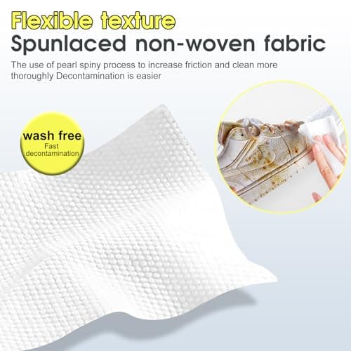 AULIDI 30 Pcs Shoe Wipes Sneaker Wipes Quick Shoe Cleaning Wipes Disposable Travel Portable White Shoe Sneaker Cleaner Kit Removes Dirt, Stains, Dust, etc 6
