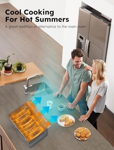 Nuwave Bravo XL Pro Air Fryer Toaster Oven, Improved 100% Super Convection, Quicker & Crispier Results, 100 Presets, Multi-Layer Even Cooking, 50-500F, Smart Probe, PFAS Free, 30QT, Stainless Steel 8