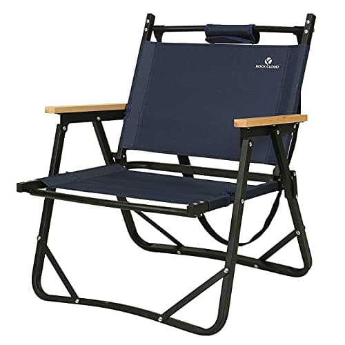 ROCK CLOUD Portable Folding Camping Chair Low Beach Chairs for Camp Lawn Hiking Sports Hunting