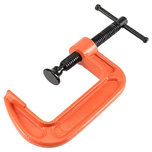 JEUIHAU 6 Piece Orange C-Clamp Set, Heavy Duty with 3 Inch, 4 Inch, 6 Inch Jaw Opening, Industrial Strength Malleable Iron C Clamp for Woodworking, Welding, and Building 5