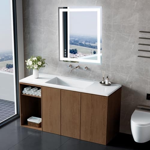 YOLEO 24x32 LED Bathroom Mirror, 32X24 Led Mirror for Bathroom with Front and Backlit, Lighted Bathroom Vanity Mirror for Wall, Anti-Fog, Dimmable, Memory Function, 3 Colors, Horizontal/Vertical 6