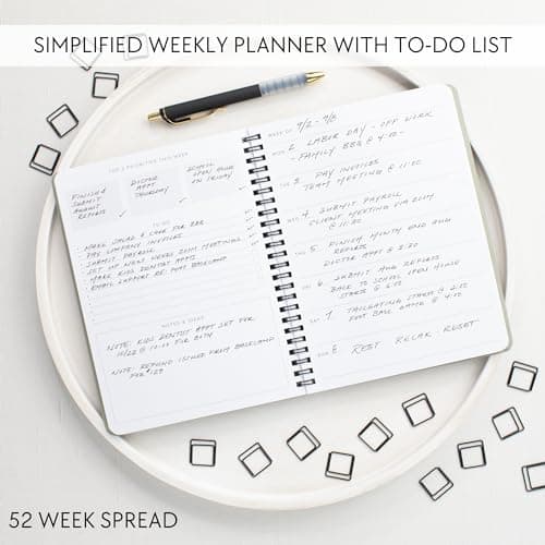 Beautiful Daily and Weekly Planner - To Do List Notebook to Easily Organize Your Agendas And Boost Productivity in School Or At Work - Stylish College or Office Supplies For Women 6