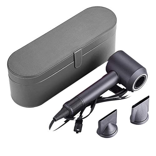 Meijunter (Black) PU Leather Hard Case Compatible with Dyson Supersonic Hair Dryer,Travel Portable Case Cover Bag Storage for Hair Dryer 5