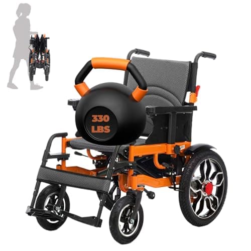 Electric Wheelchairs for Adults,Powerful All Terrain Electric Wheelchair,20" Widen Seat,Foldable Lightweight Power Wheelchair,Portable Motorized Wheelchair for Seniors Support 330lbs（with Warranty