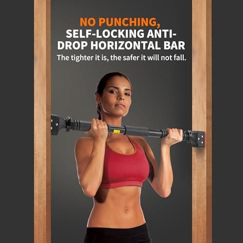 leikefitness Pull-Up Bar For Door Frame Chin Up Bar Upper Body Workout Adjustable Portable Training Pull-Up Bars Bars without Screw - Adjustable Width Locking Mechanism 8