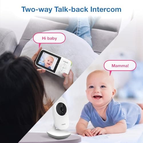 VTech VM819 Baby Monitor with Camera and Audio, 2.8” Screen Portable Baby Camera, Night Vision, 2-Way Audio, Temperature Sensor and Lullabies, Secure Transmission No WiFi, Ideal for Baby/Elderly/Pet 11