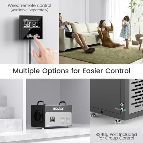 Waykar 130 Pints Energy Star Most Efficient Commercial Dehumidifier with Pump and Drain Hose for Crawl Spaces, Basements, Ducted Industrial Use, and Water Damage Unit - 5-Year Quality Coverage 7