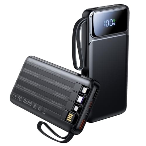 Aioneus Magnetic Portable Charger 10000mAh Magnetic Power Bank with PD 20W USB-C Fast Charging & Slim for Magsafe Battery Pack for iPhone 16/15/14/13/12 Pro/Max/Plus/Mini(Black)