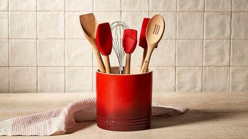 Le Creuset Stoneware Signature Utensil Crock, 2.7 qt., Sea Salt 5