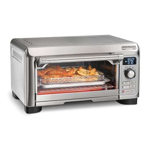 Hamilton Beach Professional Sure-Crisp Digital Air Fryer Toaster Oven Combo with 6-in-1 Functionality, 1500 Watts, 10-inch Pizza / 4 Slice Capacity, Stainless Steel (31241)