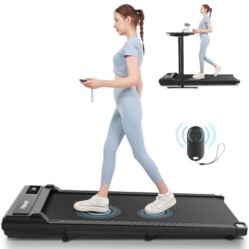 FUNMILY Walking Pad Treadmill with Incline, Portable Under Desk Treadmills for Home 300 lbs Weight Capacity, 2.5HP Quiet Electric Jogging Running Machine with Remote Control and LED Display