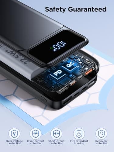 Aioneus Magnetic Portable Charger 10000mAh Magnetic Power Bank with PD 20W USB-C Fast Charging & Slim for Magsafe Battery Pack for iPhone 16/15/14/13/12 Pro/Max/Plus/Mini(Black) 7