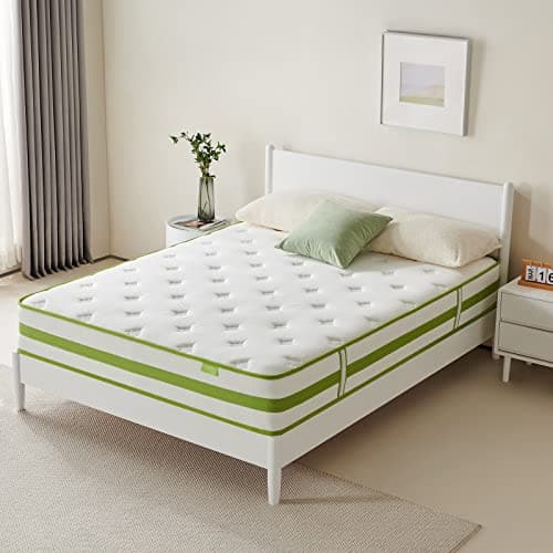 Dourxi Full Size Mattress 10 Inch, Hybrid Mattress Full with Cooling Gel Memory Foam and Pocket Spring, Organic Cotton Fabric Cover, Medium Firm Feel, 54 * 75 * 10 Inch 7