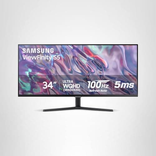SAMSUNG 34" ViewFinity S50GC Series Ultra-WQHD Monitor, 100Hz, 5ms, HDR10, AMD FreeSync, Eye Care, Borderless Design, PIP, PBP, LS34C502GANXZA, 2023, Black 12