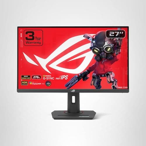 ASUS ROG Strix 27” 1440P USB-C HDR Gaming Monitor (XG27ACMG) - QHD (2560x1440), 270Hz, 1ms, Fast IPS, Extreme Low Motion Blur Sync, G-SYNC Compatible, DisplayWidget, Tripod Socket, 3 yr Warranty 9