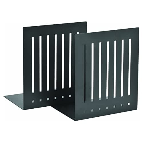 STEELMASTER by BankSupplies 6-Inch Heavy Duty Bookends | Scratch Resistant Finish | Heavy Gauge Material | Non-Slip Padded Base Protection | For Office, Bookshelves, Binders & Books
