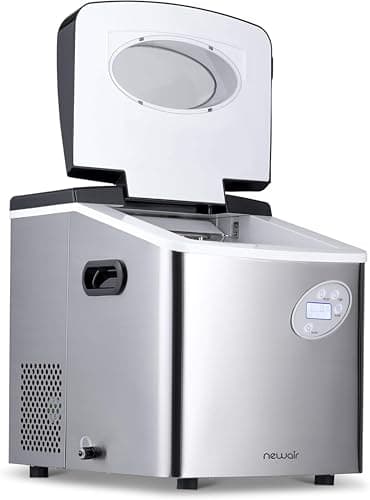 NewAir 50 lb. Countertop Ice Maker | Portable Bullet Ice Machine | 12 Cubes in 7 Minutes, 3 Ice Sizes | Stainless Steel, Self-Cleaning, BPA-Free 14