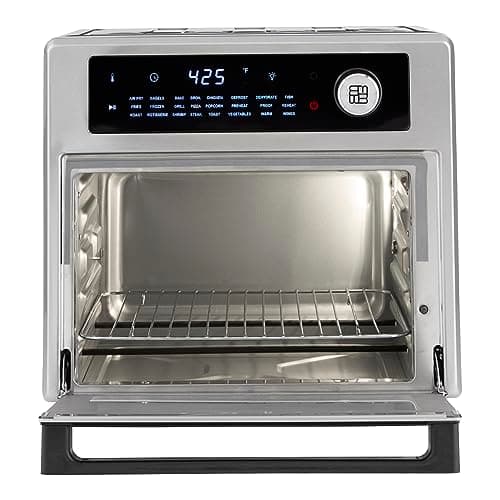 West Bend XL Air Fryer Oven 26-Quart with Digital Controls Easy-View Door and 24 Cooking Presets, Includes Nine Accessories, 1700-Watts, Metallic 9