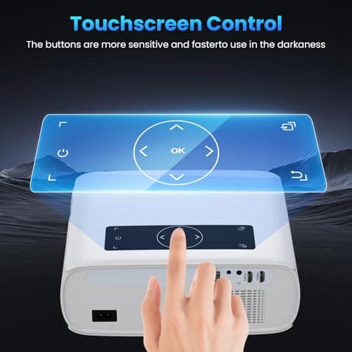 GROVIEW Projector, 15000lux 490ANSI Native 1080P WiFi Bluetooth Projector, 300'' Video Projector, Supports 4K & Zoom, 5G Sync, Compatible with HDMI USB/ AV/ Smartphone/ Pad/ Laptop/ DVD/ TV Stick/ PS5 6