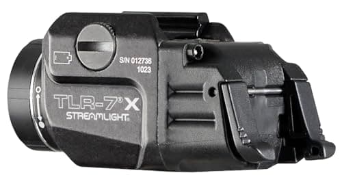 Streamlight 69424 TLR-7 X 500-Lumen Compact Tactical Weapon Light, Includes High, Low Paddle Switches and Key Kit, Black 6